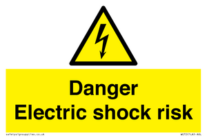 Danger Electric shock risk